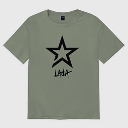 Футболка оверсайз женская Lada - star, цвет: авокадо