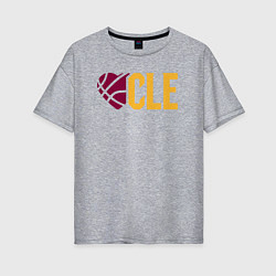 Футболка оверсайз женская Love Cleveland, цвет: меланж