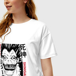Футболка оверсайз женская Тетрадь смерти Ryuk Shinigami, цвет: белый — фото 2