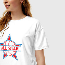 Футболка оверсайз женская All-star basketball, цвет: белый — фото 2
