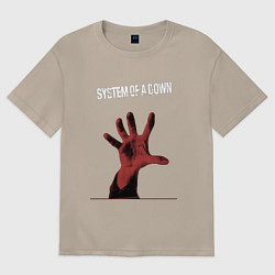 Футболка оверсайз женская System of a Down toxicity, цвет: миндальный