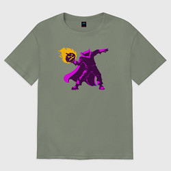 Футболка оверсайз женская Halloween fire, цвет: авокадо