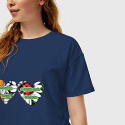 Футболка оверсайз женская Наташка ромашка, цвет: тёмно-синий — фото 2