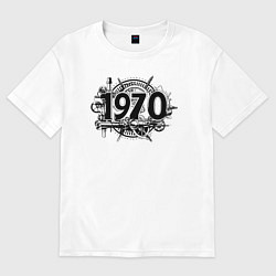 Футболка оверсайз женская Механический стиль 1970, цвет: белый