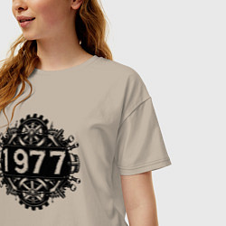 Футболка оверсайз женская Механический год 1977, цвет: миндальный — фото 2