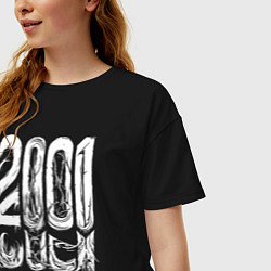 Футболка оверсайз женская 2001 одиссея, цвет: черный — фото 2