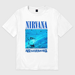 Футболка оверсайз женская Nirvana nevermaind woter, цвет: белый