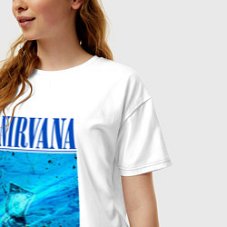 Футболка оверсайз женская Nirvana nevermaind woter, цвет: белый — фото 2
