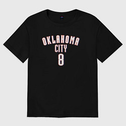 Футболка оверсайз женская Oklahoma City 8, цвет: черный