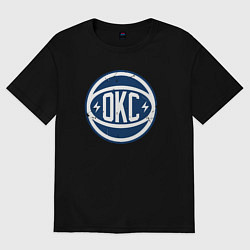 Футболка оверсайз женская OKC ball, цвет: черный