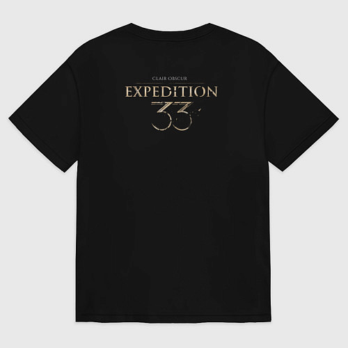 Женская футболка оверсайз Clair obscur Expedition 33 Lune Baguette / Черный – фото 2