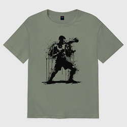 Футболка оверсайз женская Сила удара Дастина Порье, цвет: авокадо