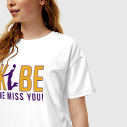 Футболка оверсайз женская Коби - мы скучаем, цвет: белый — фото 2