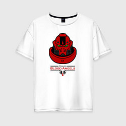 Футболка оверсайз женская Вархаммер - Кровавые Ангелы, цвет: белый