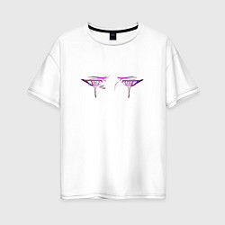 Футболка оверсайз женская The Eyes of Eternity - Cyberpunk, цвет: белый
