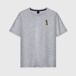 Футболка оверсайз женская Кобе Брайант номер 8, цвет: меланж