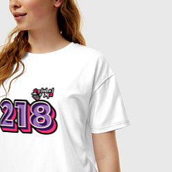 Футболка оверсайз женская Игрок 218, цвет: белый — фото 2
