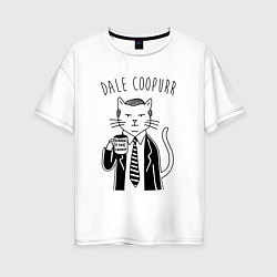 Футболка оверсайз женская Dale Coopurr, цвет: белый