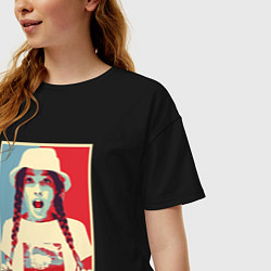 Футболка оверсайз женская Olivia Rodrigo, цвет: черный — фото 2