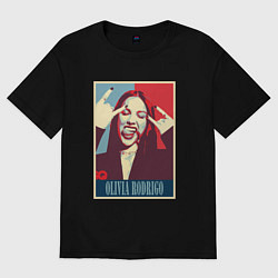 Футболка оверсайз женская Olivia Rodrigo rock, цвет: черный