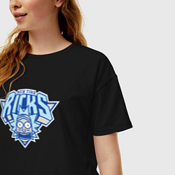 Футболка оверсайз женская New York Ricks, цвет: черный — фото 2