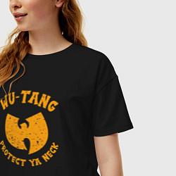 Футболка оверсайз женская Wu-Tang protect ya neck, цвет: черный — фото 2