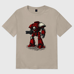 Футболка оверсайз женская Боевой титан империи, цвет: миндальный