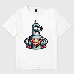 Футболка оверсайз женская Super Bender meme, цвет: белый