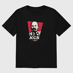 Футболка оверсайз женская Ленин KGB so good, цвет: черный