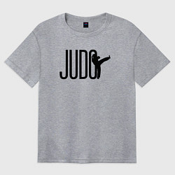 Футболка оверсайз женская Sport judo, цвет: меланж