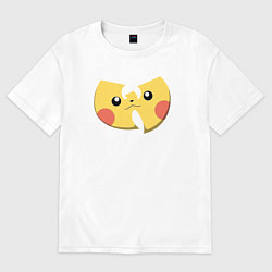 Футболка оверсайз женская Wu-tang Pikachu, цвет: белый