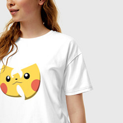 Футболка оверсайз женская Wu-tang Pikachu, цвет: белый — фото 2