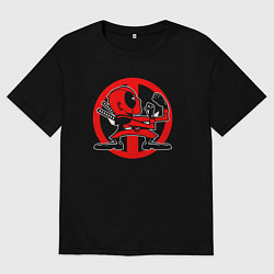 Футболка оверсайз женская Fight Deadpool, цвет: черный