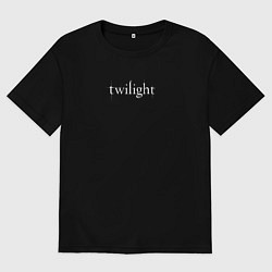 Футболка оверсайз женская Twilight book, цвет: черный