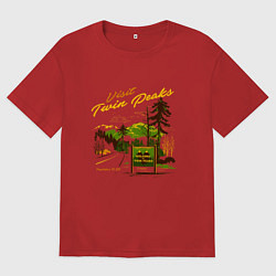 Футболка оверсайз женская Visit Twin Peaks, цвет: красный