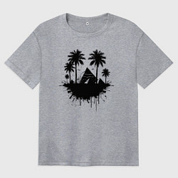 Футболка оверсайз женская Тени вечности Египта, цвет: меланж