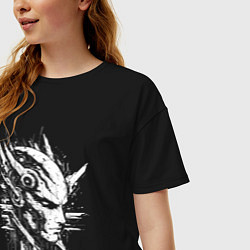 Футболка оверсайз женская Кибернетический разум, цвет: черный — фото 2
