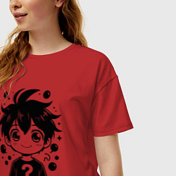 Футболка оверсайз женская Тайна в аниме, цвет: красный — фото 2