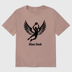Футболка оверсайз женская Slam dunk, цвет: пыльно-розовый