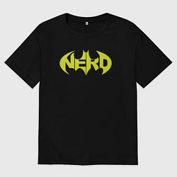 Футболка оверсайз женская Batman nerd, цвет: черный
