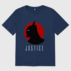 Футболка оверсайз женская Бэтмен - правосудие, цвет: тёмно-синий