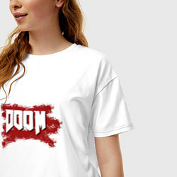Футболка оверсайз женская Doom with blood, цвет: белый — фото 2