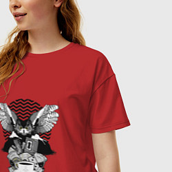 Футболка оверсайз женская Twin Peaks symbols, цвет: красный — фото 2
