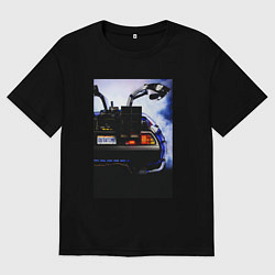 Футболка оверсайз женская Out a time, цвет: черный