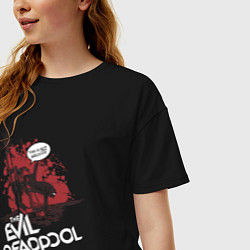 Футболка оверсайз женская Evil Deadpool, цвет: черный — фото 2