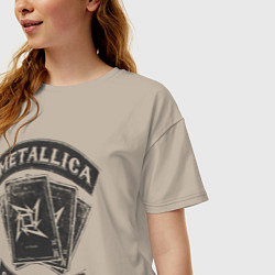 Футболка оверсайз женская Metallica: since 1981, цвет: миндальный — фото 2