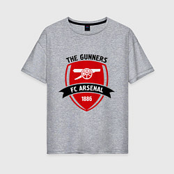 Футболка оверсайз женская FC Arsenal: The Gunners, цвет: меланж