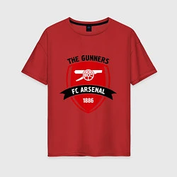 Футболка оверсайз женская FC Arsenal: The Gunners, цвет: красный