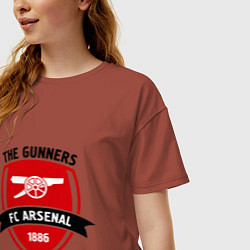 Футболка оверсайз женская FC Arsenal: The Gunners, цвет: кирпичный — фото 2