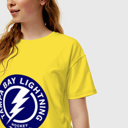 Футболка оверсайз женская HC Tampa Bay Lightning, цвет: желтый — фото 2